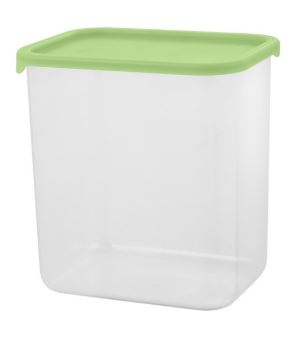 Банка для сыпучих продуктов Sugar&Spice Vanilla прямоуг,1,5л  с гибкой крышкой фисташка